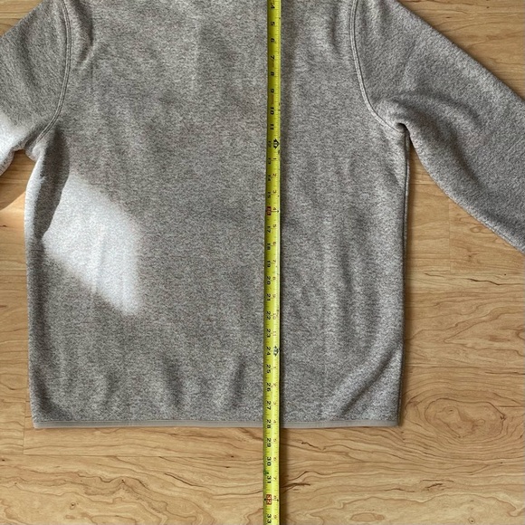 Eddie Bauer Men's Sweater Fleece Pullover in Medium Heather Ivory New With Tags - Picture 7 of 8